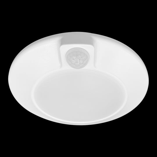 Luxrite LED 4" Surface Mount Round Disk with Passive Infrared Sensor, 10W, 600 Lumens, Color Selectable - 3000K/4000K/5000K, 80 CRI, White Finish, Dimmable, Pack of 2 (LR23832)