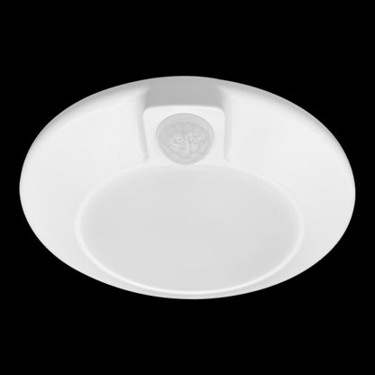 Luxrite LED 4" Surface Mount Round Disk with Passive Infrared Sensor, 10W, 600 Lumens, Color Selectable - 3000K/4000K/5000K, 80 CRI, White Finish, Dimmable, Pack of 2 (LR23832)