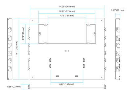 Luxrite 2 Sizes Square New Construction Mounting Plate, Galvanized Steel Finish (LR41007)