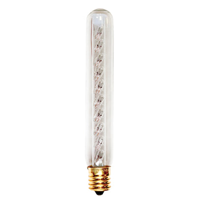 Bulbrite 9T6.5C/N 9 Watt Incandescent T6.5 Tube Exit Light, Intermediate Base, Clear