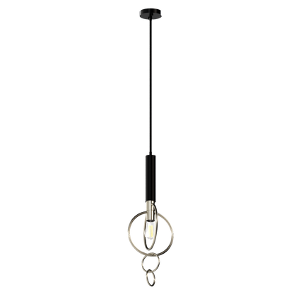 Trapezio One Light Modern Pendant with Interlocking Ring Design