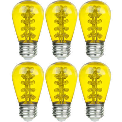 Sunlite LED S14 Colored Sign 0.9W (10W Equivalent) Bulb Medium (E26) Base Yellow