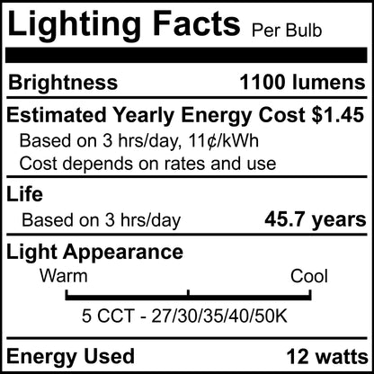 12W LED 4" HIGH LUMEN 5CCT DOWNLIGHT RETROFIT SMOOTH WHITE ROUND DIMMABLE 90CRI 120V-4PK