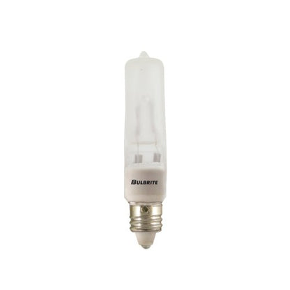 Bulbrite Q100FR/MC-10PK 100 Watt Dimmable Halogen JD Type T4, Mini-Candelabra Base, Frost, 10-Pack