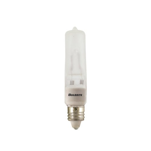 Bulbrite Q100FR/MC-10PK 100 Watt Dimmable Halogen JD Type T4, Mini-Candelabra Base, Frost, 10-Pack