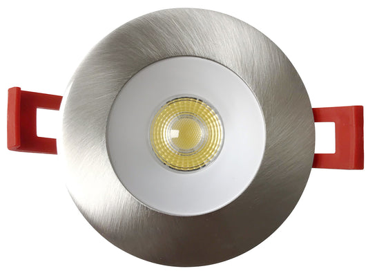 Luxrite 2" Regressed Interchangeable Canless Spotlight Round Trim Nickel Finish (LR23435)