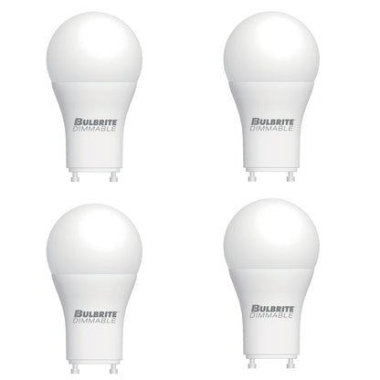 Bulbrite Pack of (4) 15 Watt Dimmable Frost A19 LED Light Bulbs with Twist and Lock (GU24) Base, 2700K Warm White Light, 1600 Lumens