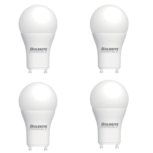 Bulbrite Pack of (4) 15 Watt Dimmable Frost A19 LED Light Bulbs with Twist and Lock (GU24) Base, 2700K Warm White Light, 1600 Lumens