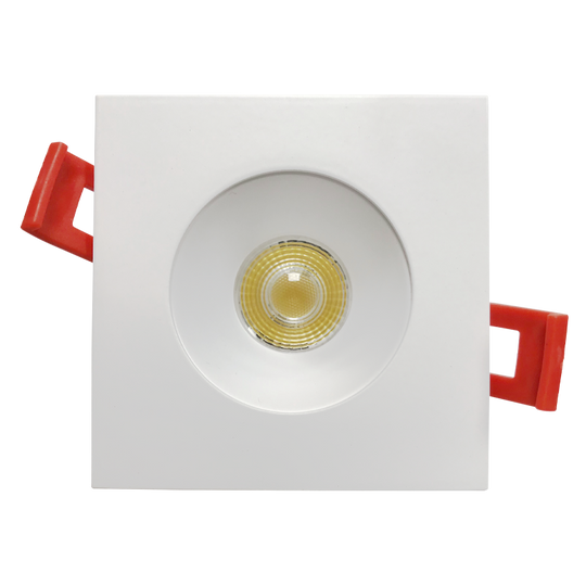 Luxrite 2" Regressed Interchangeable Canless Spotlight Square White Trim (LR23454)