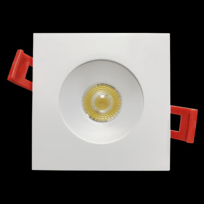 Luxrite 2" Regressed Interchangeable Canless Spotlight Square White Trim, Pack of 5 (LR23454)