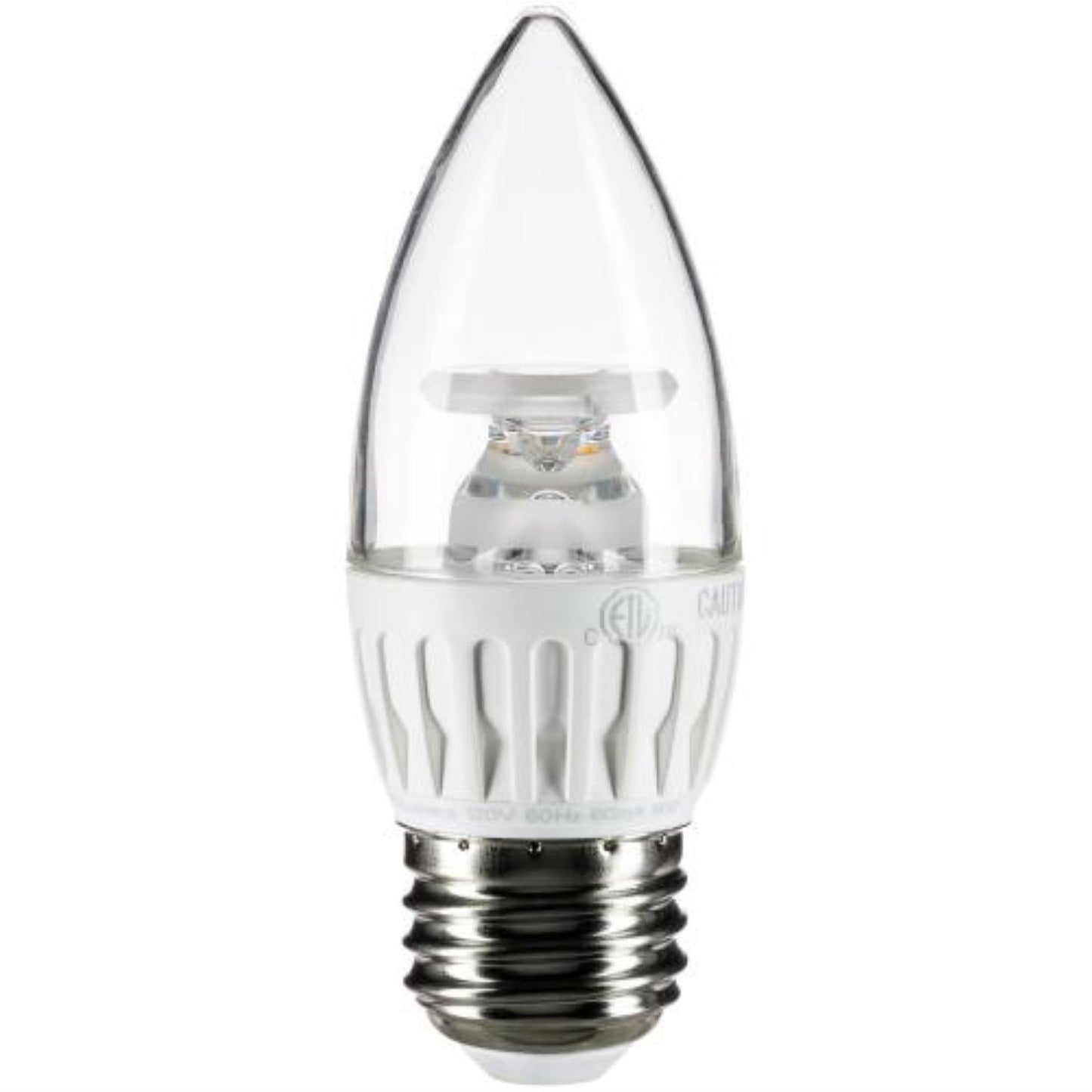 Sunlite LED 4.5 Watt Dimmable Torpedo Tip Chandelier 2700K Warm White 300 Lumens Light Bulb