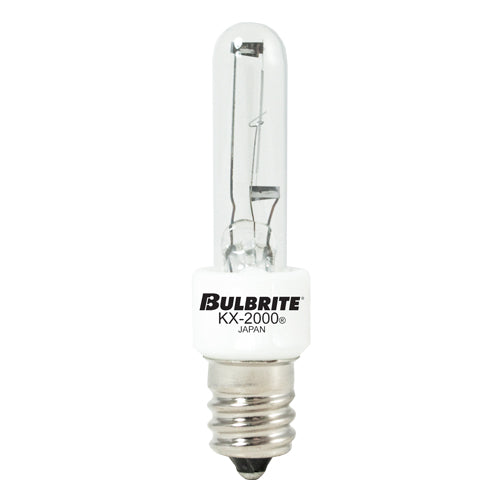 Bulbrite KX60CL/E12 60 Watt KX-2000 Dimmable Krypton/Xenon T3 Capsule Bulb, Candelabra Base, Clear