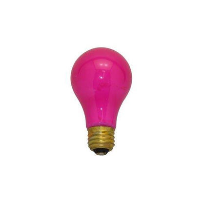 Bulbrite 60A/CP 60 Watt Incandescent A19 Party Bulb, Medium Base, Ceramic Pink