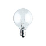 Bulbrite KR40G16CL-10PK 40 Watt Krypton Krystal Touch G16.5 Globe, Candelabra Base, Clear, 10-Pack