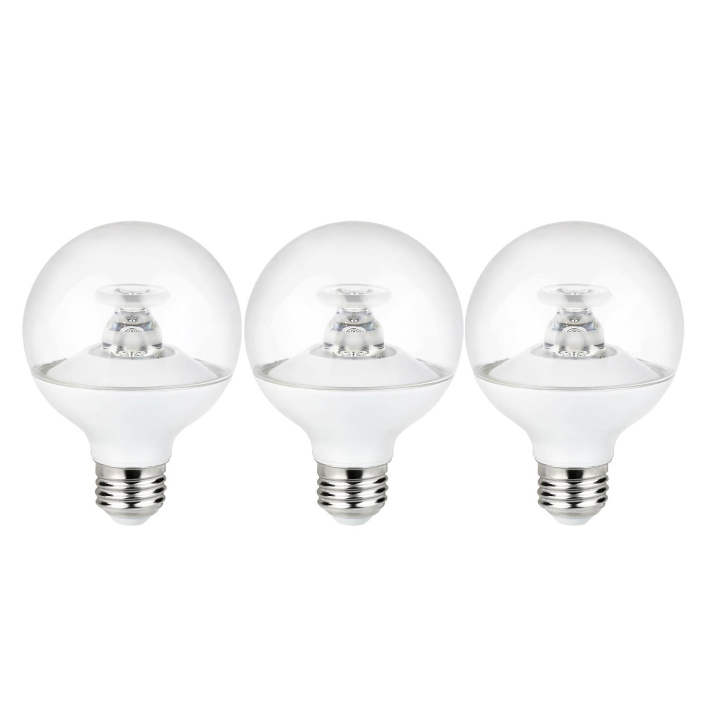 Sunlite G25/LED/7W/D/CL/ES/27K LED G25 Globe 7W (60W Relacement) Clear Light Bulb Medium (E26) Base, 2700K Warm White Light