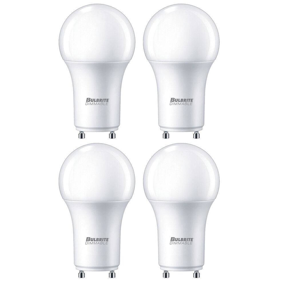 Bulbrite Pack of (4) 15 Watt Dimmable Frost A19 LED Light Bulbs with Twist and Lock (GU24) Base, 2700K Warm White Light, 1600 Lumens