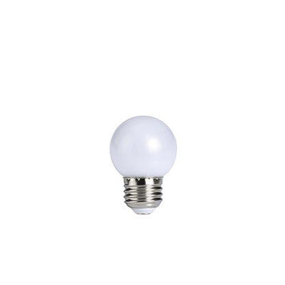 Bulbrite LED/G14W 1 Watt Ambient LED Color Light G14 Bulb, Medium Base, White