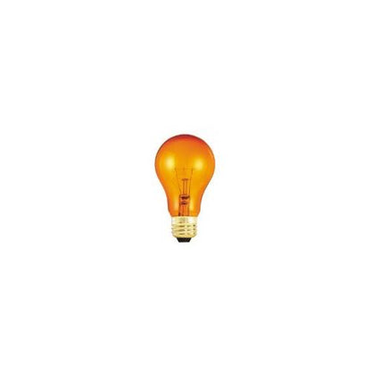Bulbrite 25A/TO 25 Watt Incandescent A19 Party Bulb, Medium Base, Transparent Orange