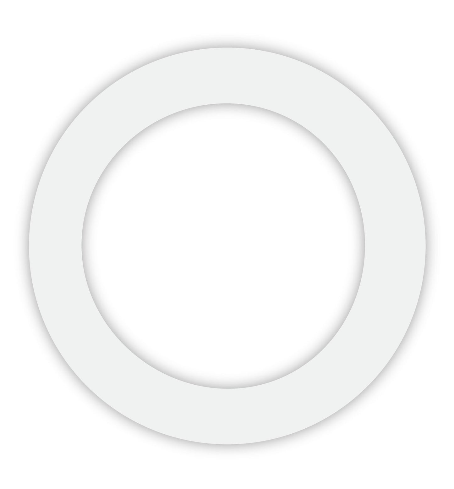 Luxrite 6-8" Round Goof Ring, White Finish, Pack of 7 (LR41023)