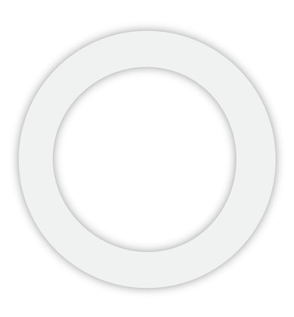 Luxrite 6-8" Round Goof Ring, White Finish, Pack of 7 (LR41023)