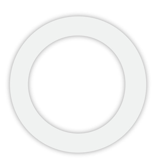 Luxrite 6-8" Round Goof Ring, White Finish, Pack of 7 (LR41023)