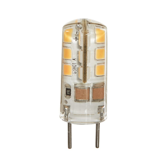 Luxrite G8 LED 1.29" Light Bulb, 2W, 140 Lumens, 120V, 2700K - Warm White, Clear Finish (LR24609)