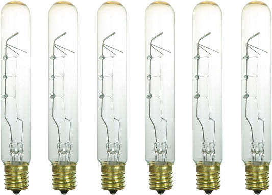 Sunlite 40 Watt T6.5 Tubular Intermediate Base Clear (6 Pack)