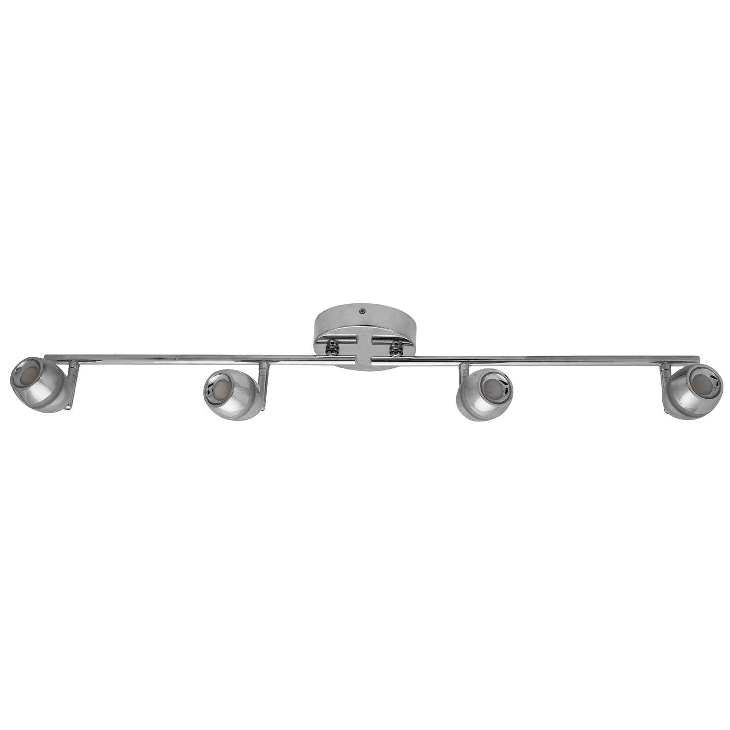 Sunlite 81146 32” LED 4-Light Adjustable Track Light Fixture, 23 Watts (100W=), 1200 Lumens, 3000K Warm White, 120 Volts, Dimmable, ETL Listed, Chrome, For Residential & Commercial Use