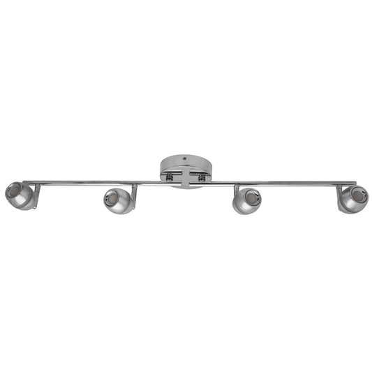 Sunlite 81146 32” LED 4-Light Adjustable Track Light Fixture, 23 Watts (100W=), 1200 Lumens, 3000K Warm White, 120 Volts, Dimmable, ETL Listed, Chrome, For Residential & Commercial Use