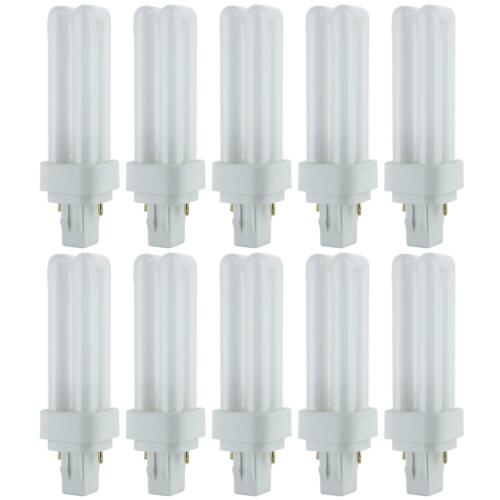 Sunlite PLD13/SP35K/10PK 3500K Neutral White Fluorescent 13W PLD Double U-Shaped Twin Tube CFL Bulbs with 2-Pin GX23-2 Base (10 Pack)