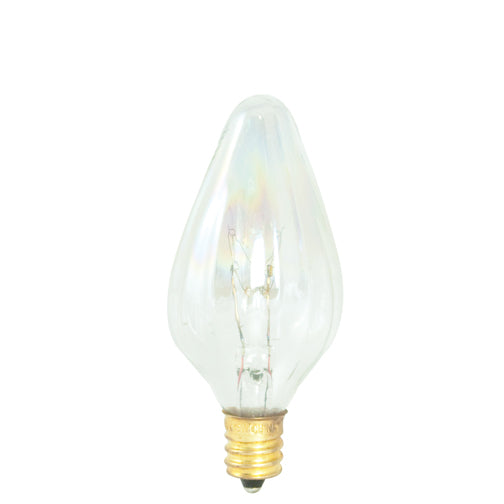 Bulbrite 15F10CL 15 Watt Incandescent F10 Fiesta Bulb, Candelabra Base, Clear