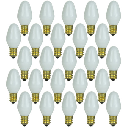 Sunlite 4 Watt C7 Night Light, Candelabra Base, White