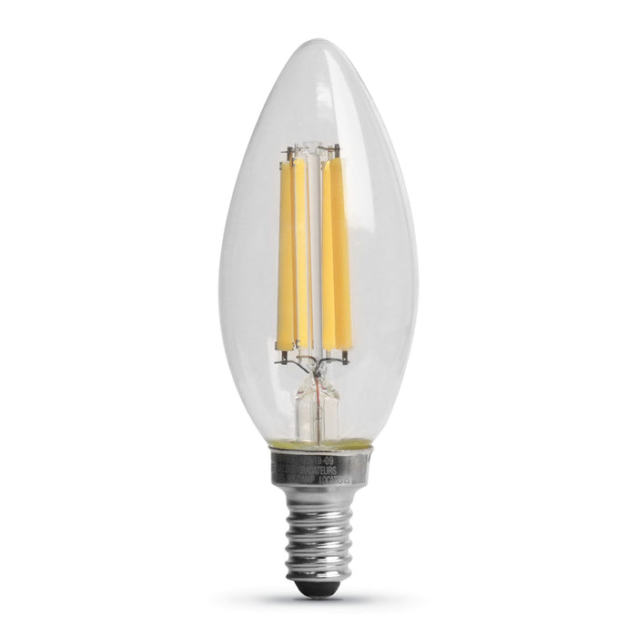 75-Watt Equivalent Torpedo Tip Soft White Glass Filament LED