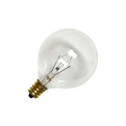 Bulbrite 60G16CL2 60 Watt Incandescent G16.5 Globe, Candelabra Base, Clear