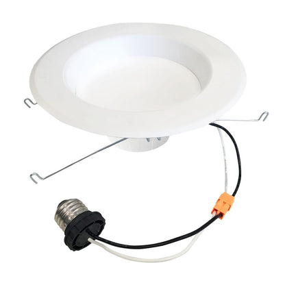 Bulbrite Pack of (2) 9 Watt 4" Round Integrated LED Recessed Downlight with Metal JBOX, 2700K Warm White Light, 650 Lumens