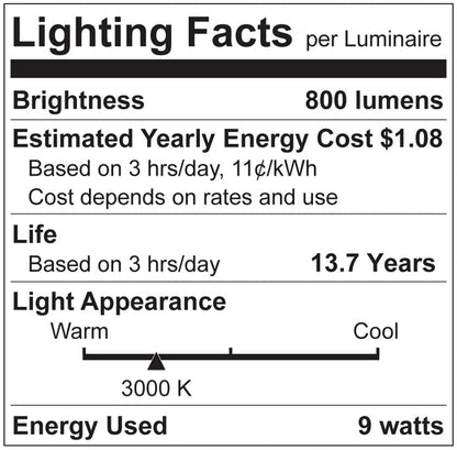 Luxrite LED Dusk To Dawn A19 Light Bulb, E26 Medium Base, 9W, 3000K - Soft White, 800 Lumens, 80 CRI, Frost Finish, Shatter Proof, Pack of 9 (LR21471)