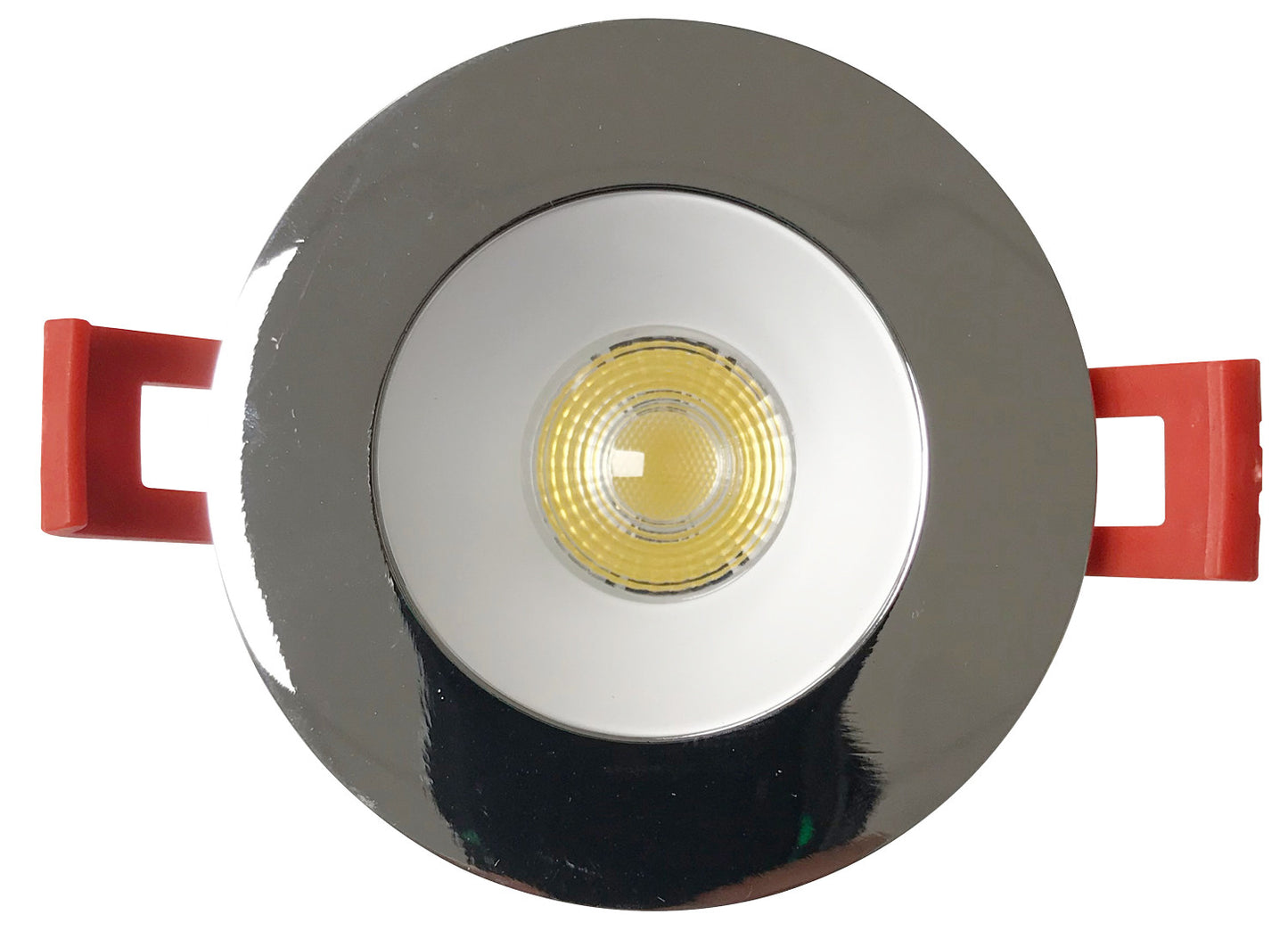 Luxrite 2" Regressed Interchangeable Canless Spotlight Round Trim Chrome Finish, Pack of 5 (LR23430)