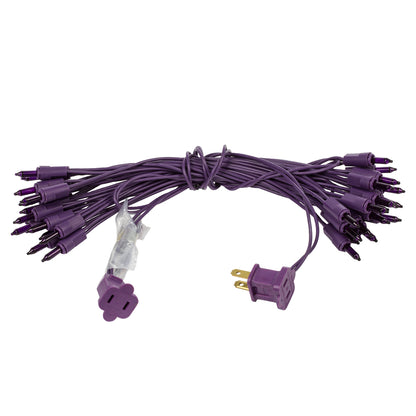 Vickerman 35 Purple Dura-lit Mini Light on Purple Wire, 26' Christmas Light Strand- 2 Pack