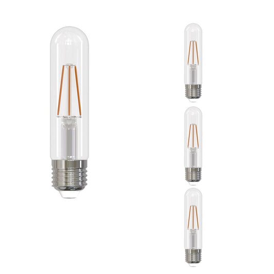 Bulbrite LED Filament Pack of (4) 5 Watt Dimmable 5 Inch T9 Light Bulbs with Clear Glass Finish and Medium (E26) Base - 2700K (Warm White Light), 500 Lumens