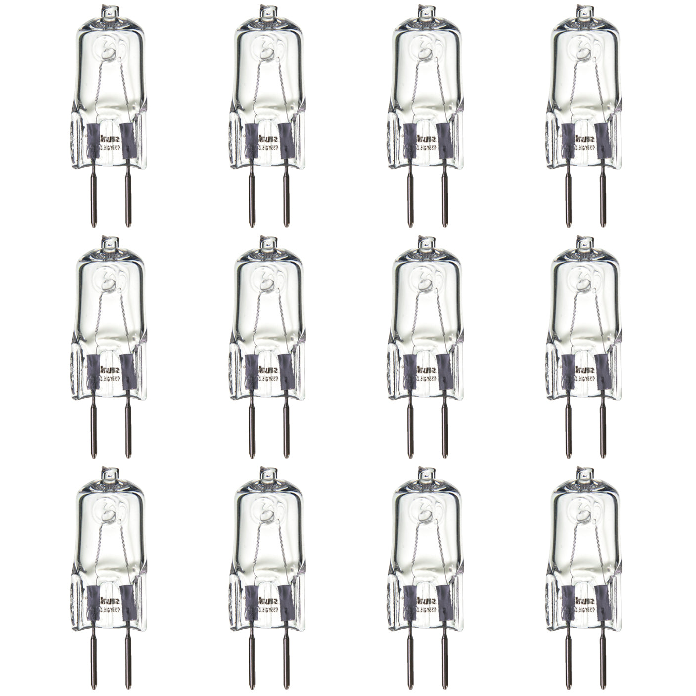 Sunlite 40621-SU Q35/GY6/120V Halogen 35-Watt Single Ended T3.5 Lght Bulb, 315 Lumen, 120 Volt, GY6.35 (Bi-Pin) Base, Clear, 2000 Hour Life Span, 3200K - Warm White 12 Pack