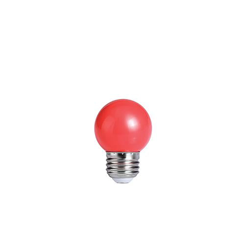 Bulbrite LED/G14R 1 Watt Ambient LED Color Light G14 Bulb, Medium Base, Red