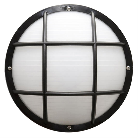 Sunlite Decorative Outdoor Energy Saving Eurostyle Grid Fixture, Black Finish, Frosted Lens