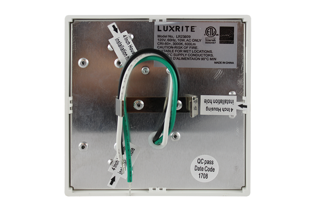 Luxrite Surface Mount LED10/SLIM4/40K/W/SQ 4000K Cool White