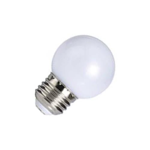 Bulbrite LED/G14W 1 Watt Ambient LED Color Light G14 Bulb, Medium Base, White