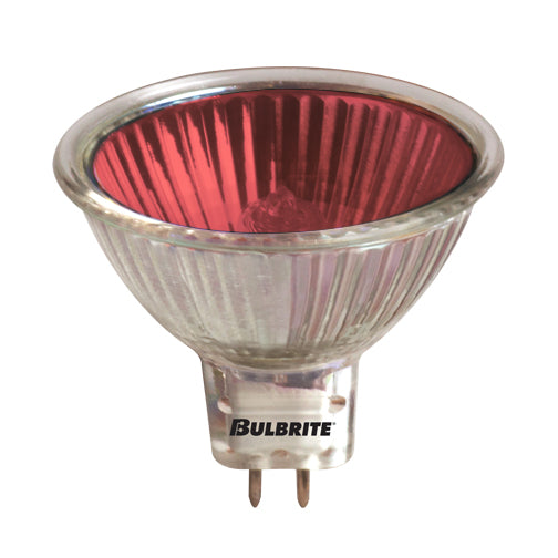 Bulbrite EXN/R 50 Watt Dimmable Color Light Halogen MR16, Bi-Pin GU5.3 Base, Red