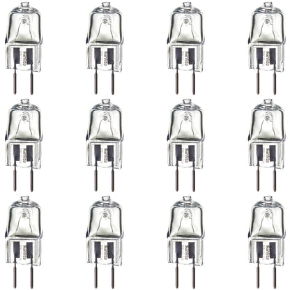 Sunlite Q20/CL/GY6/120V/12PK Q20/GY6/120V Halogen 20-Watt Single Ended T3.5 Lght Bulb, 120 Lumen, 120 Volt, GY6.35 (Bi-Pin) Base, Clear, 2000 Hour Life Span, 12 Pack, 3200K-Warm White, 12 Count