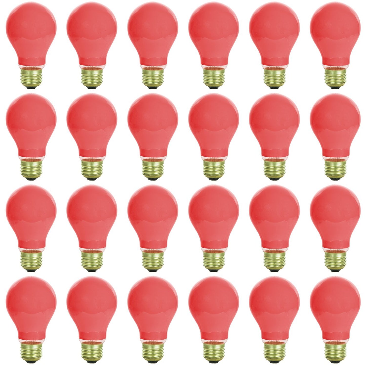 Sunlite 60 Watt A19 Colored, Medium Base, Ceramic Red