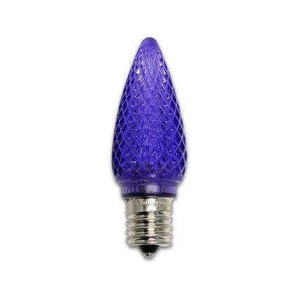 Bulbrite LED/C9PU-25PK 0.35 Watt LED C9 Christmas Light Replacement Bulbs, Candelabra Base, Purple, 25-Pack