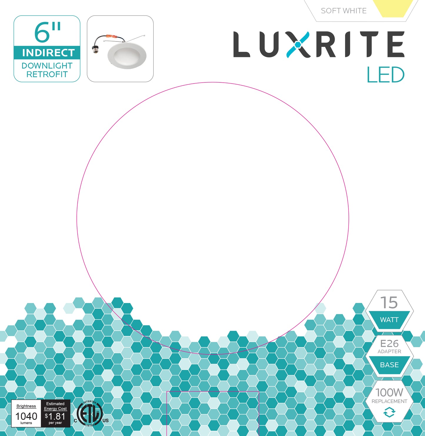 Luxrite Downlight LED/IDL6/3000K/FL/DIM 3000K Soft White