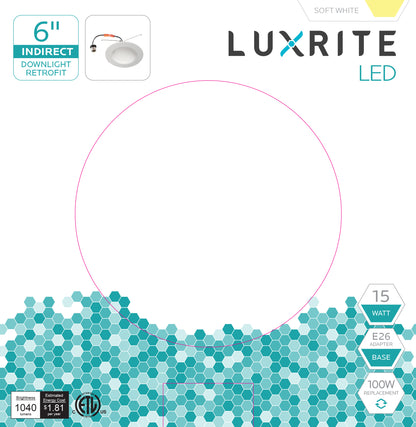 Luxrite Downlight LED/IDL6/3000K/FL/DIM 3000K Soft White